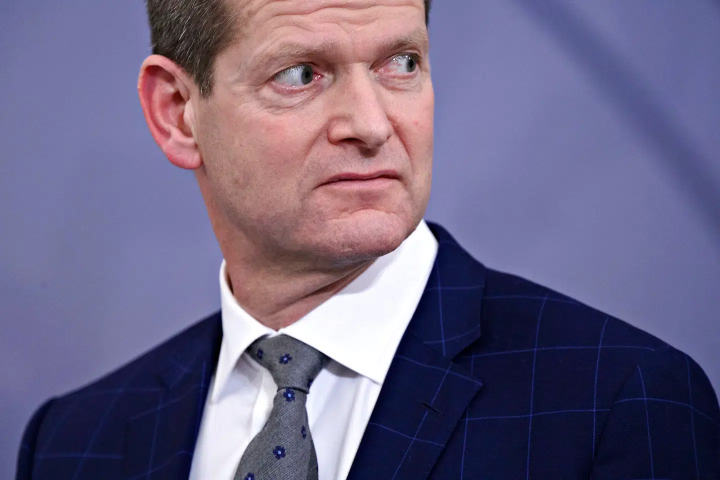 Direktør for Sundhedsstyrelsen Søren Brostrøm, da statsminister Mette Frederiksen (S) holder pressemøde om covid-19 i Danmark, i Spejlsalen i Statsministeriet i København torsdag den 28. januar 2021.. (Foto: Philip Davali/Ritzau Scanpix)