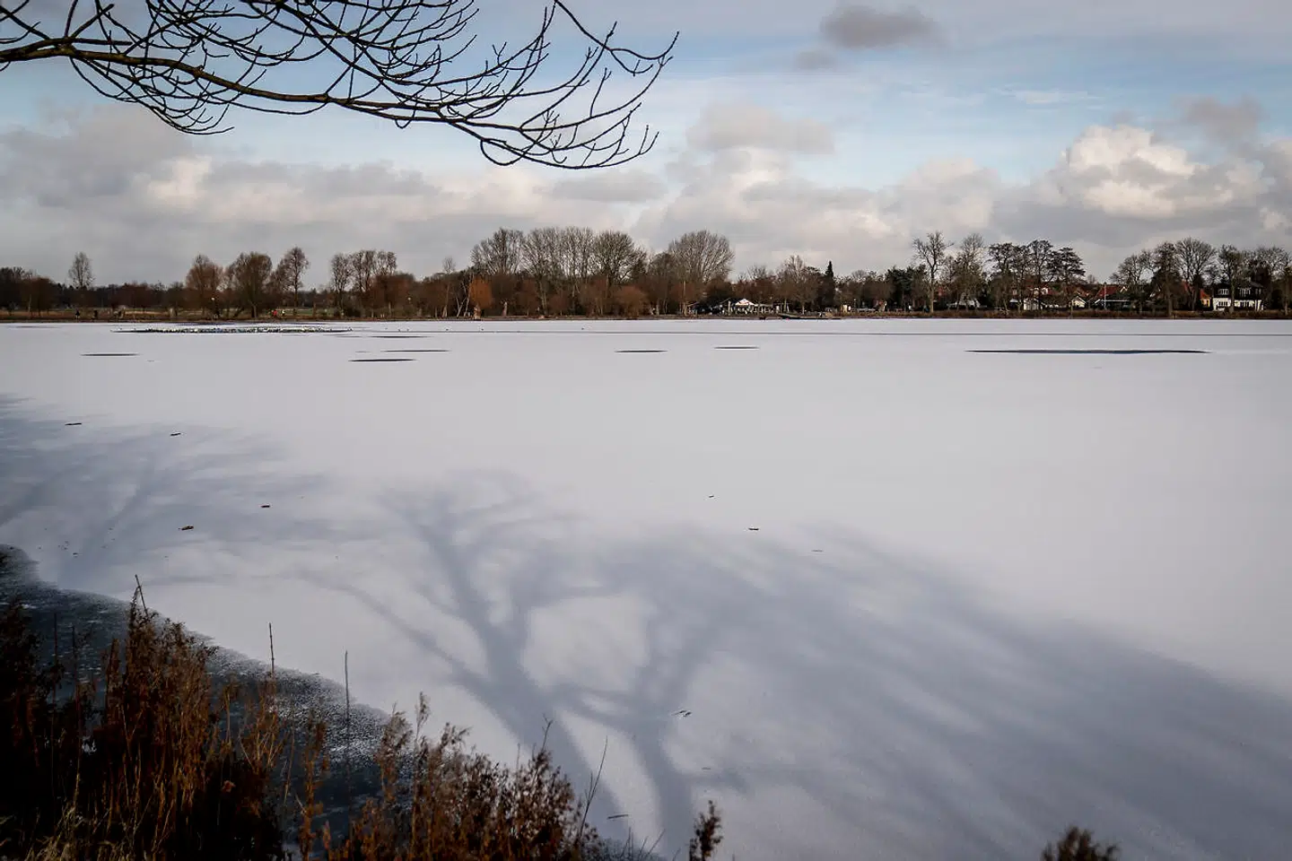 Vinter og frostklar formiddag ved Damhussøen i Vanløse. De danske søer vil formentlig være tilfrosset i store dele af februar. (Foto: Mads Claus Rasmussen/Ritzau Scanpix)