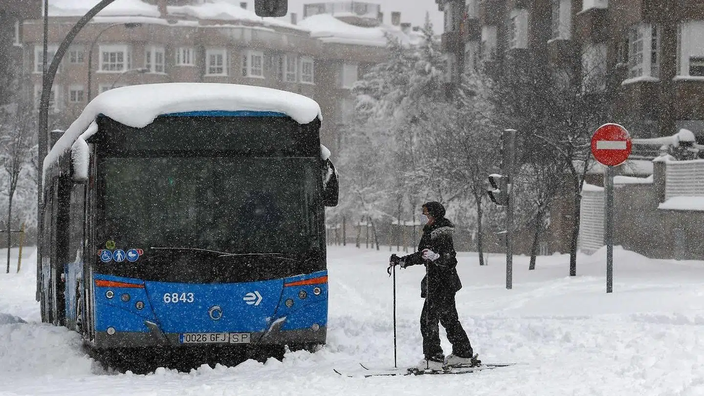 Snestorm i Madrid i starten af januar.