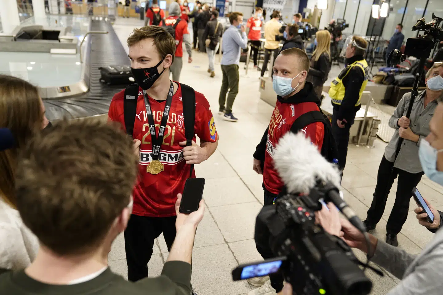 Mathias Gidsel og Morten Olsen må have den store hyldest til gode efter VM i Egypten. Mads Claus Rasmussen/Ritzau Scanpix