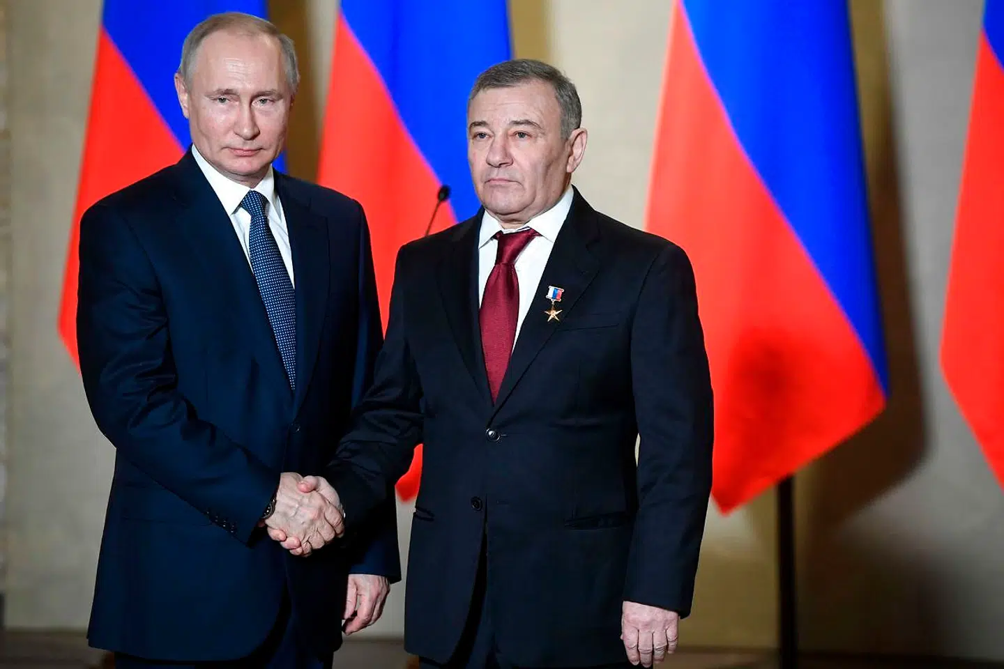 Vladimir Putin sammen med Arkady Rotenberg.