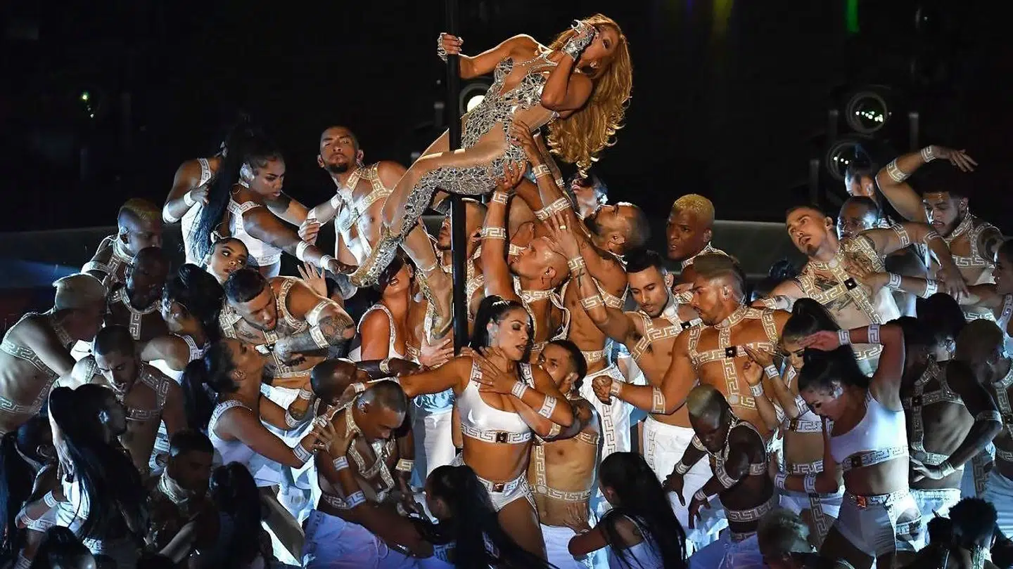 Jennifer Lopez under sidste års halftime-show.