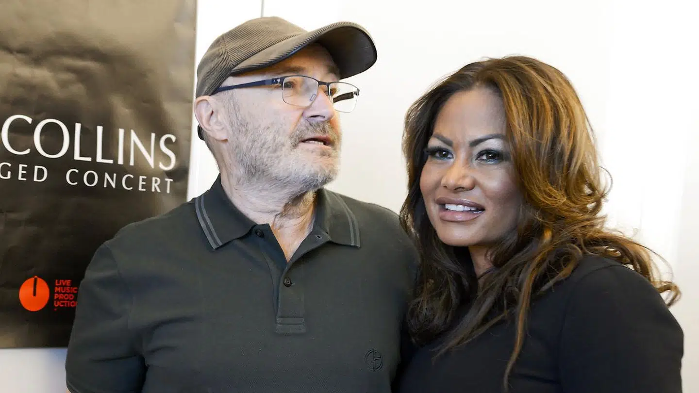 Phil Collins og ekskonen Orianne Collins.