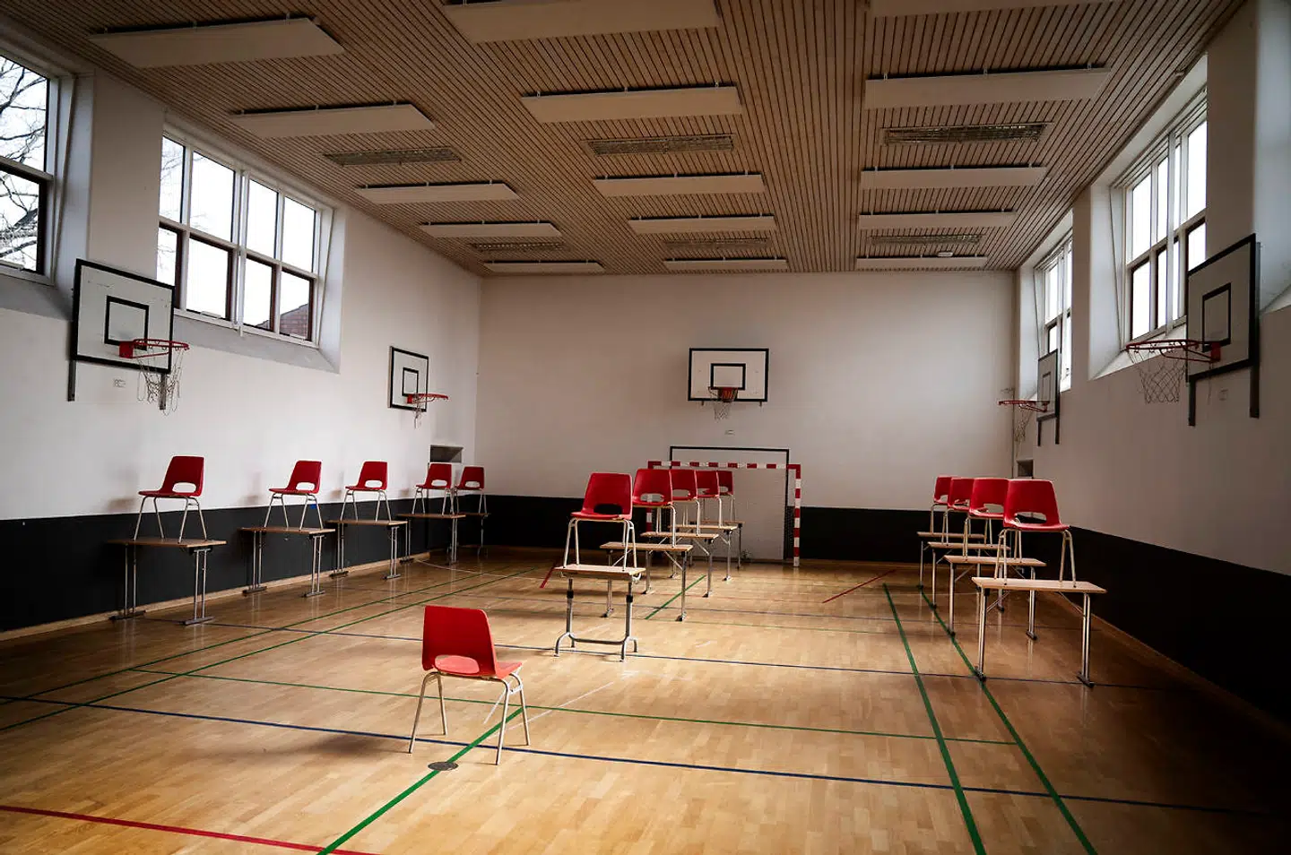 Skole i Gladsaxe klar til genåbning efter coronaens første bølge i foråret. (Foto: Liselotte Sabroe/Ritzau Scanpix)