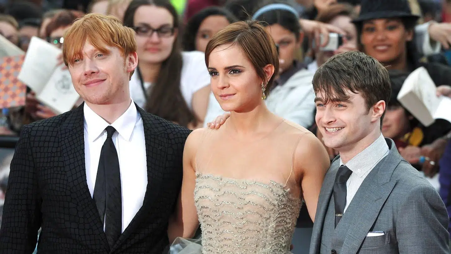 Rupert Grint, Emma Watson og Daniel Radcliffe havde hovedrollerne i 'Harry Potter'.