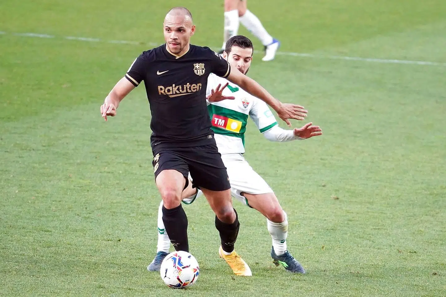 Martin Braithwaite kom ikke på måltavlen i søndagskampen mod Elche.