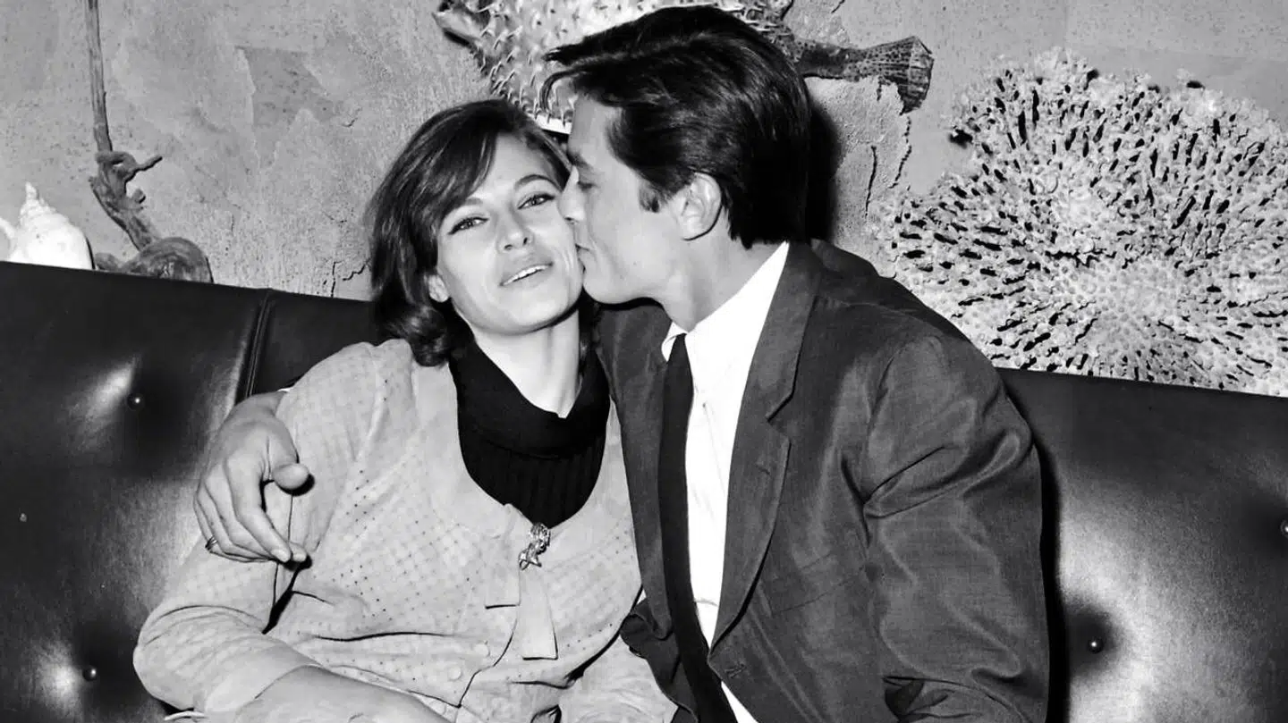 Arkivfoto af Nathalie Delon med eksmanden, skuespilleren Alain Delon.