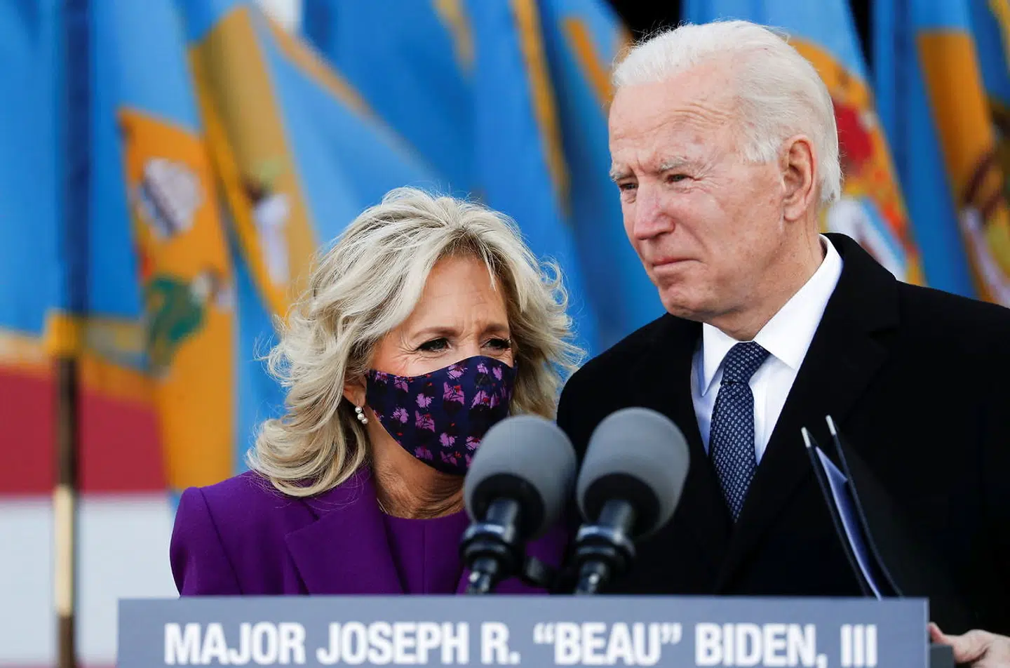 Joe Biden sammen med hustruen, Jill Biden.