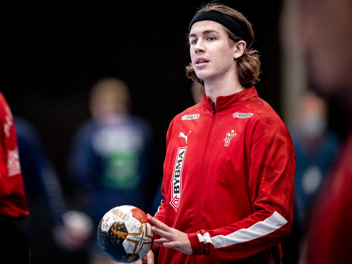 Jacob Holm før testkampen mellem Danmark-Norge i Sydbank Arena i Kolding, lørdag den 9. januar 2021.