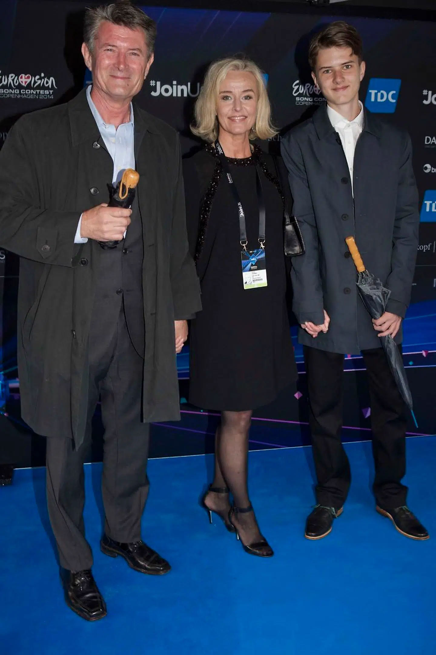 Familien Gaardboe ved det Internationale Melodi Grand Prix 2014 i København. Pernille Gaardbo var ansvarlig for showet.
