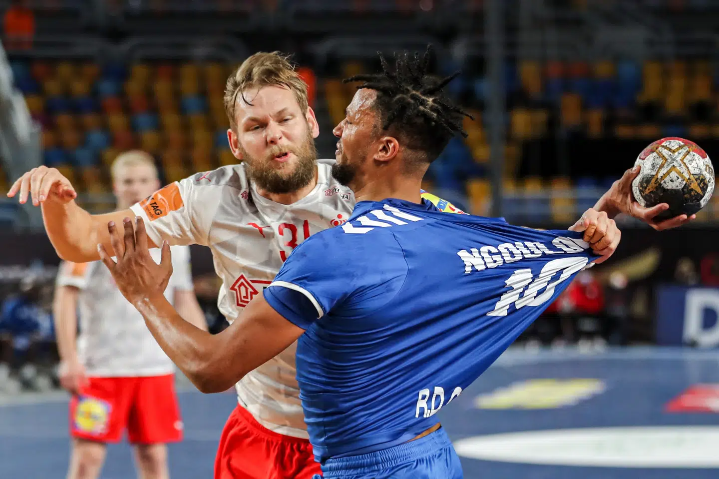 Nikolaj Øris bidrog med tre scoringer til den danske sejr over DR Congo. Mohamed Abd El Ghany/Ritzau Scanpix