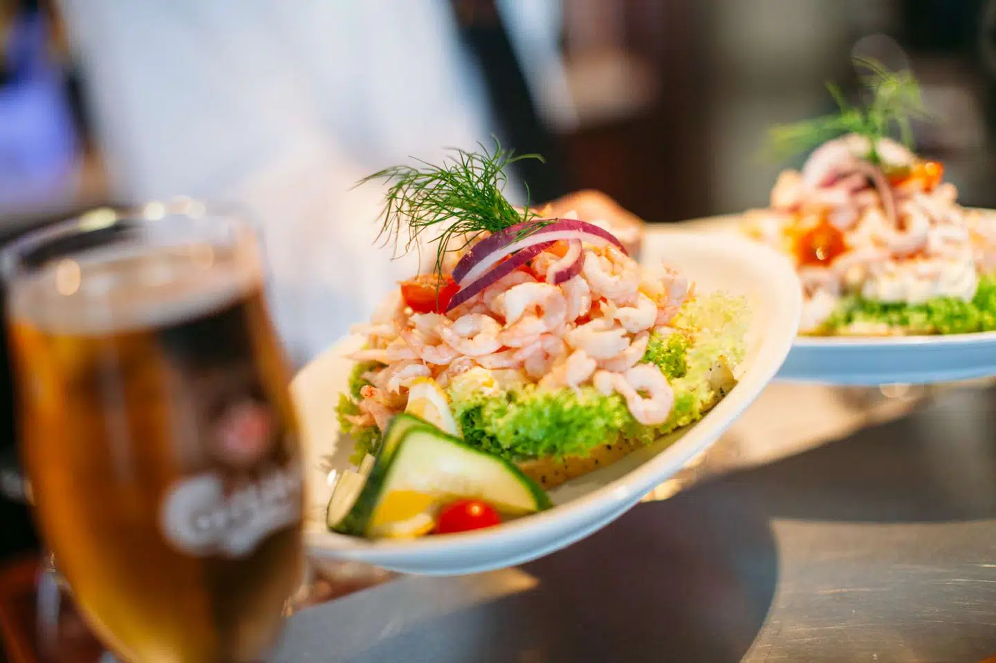 Sådan ser en a de á la carte retter ud, du kan på på færgen.