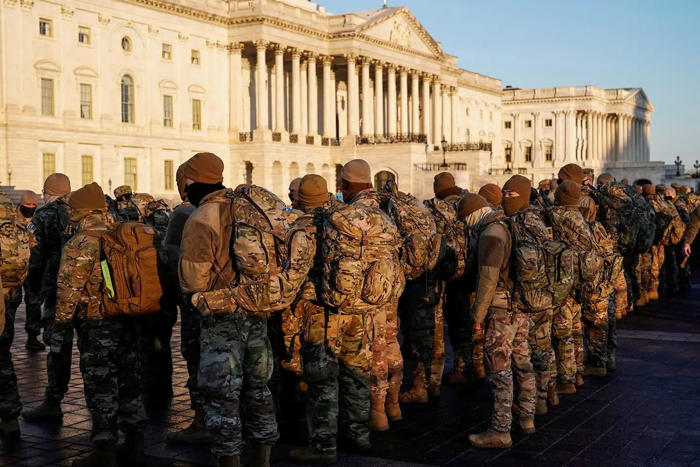 Nationalgarden er massivt til stede i Washington.