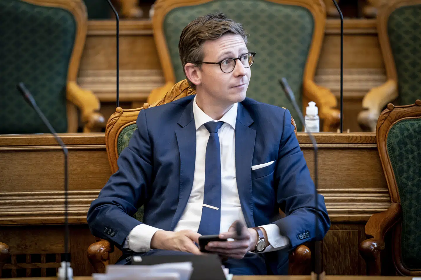 Karsten Lauritzen (V) stod tirsdag på mål for, at partiet ikke er med i den langvarige aftale for politiet. Mads Claus Rasmussen/Ritzau Scanpix