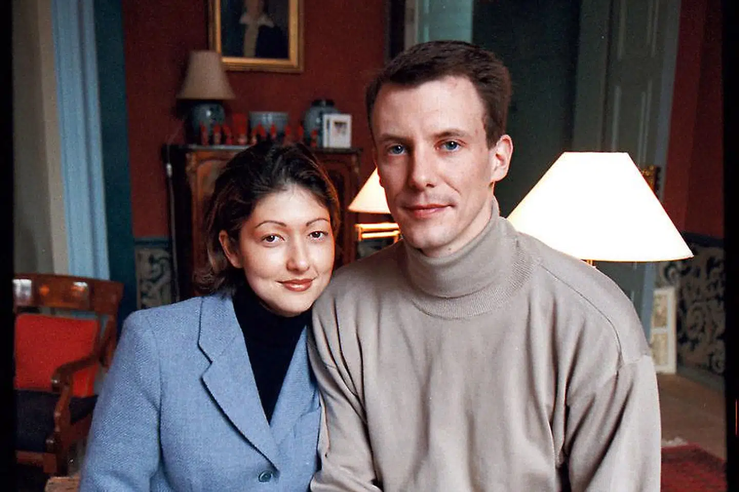 En ung prins Joachim og prinsesse Alexandra.