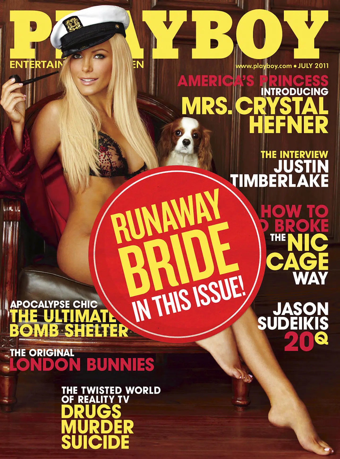 Sådan så det ud, da Crystal Hefner – tidligere Harris – i juli 2011 indtog forsiden af Playboy.