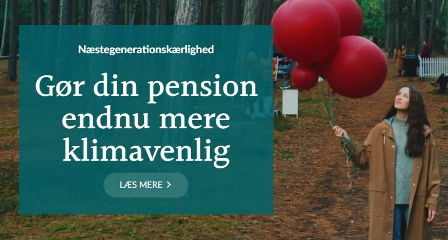 Sådan sælger pensionsselskabet PFA sit nye produkt PFA Klima Plus.