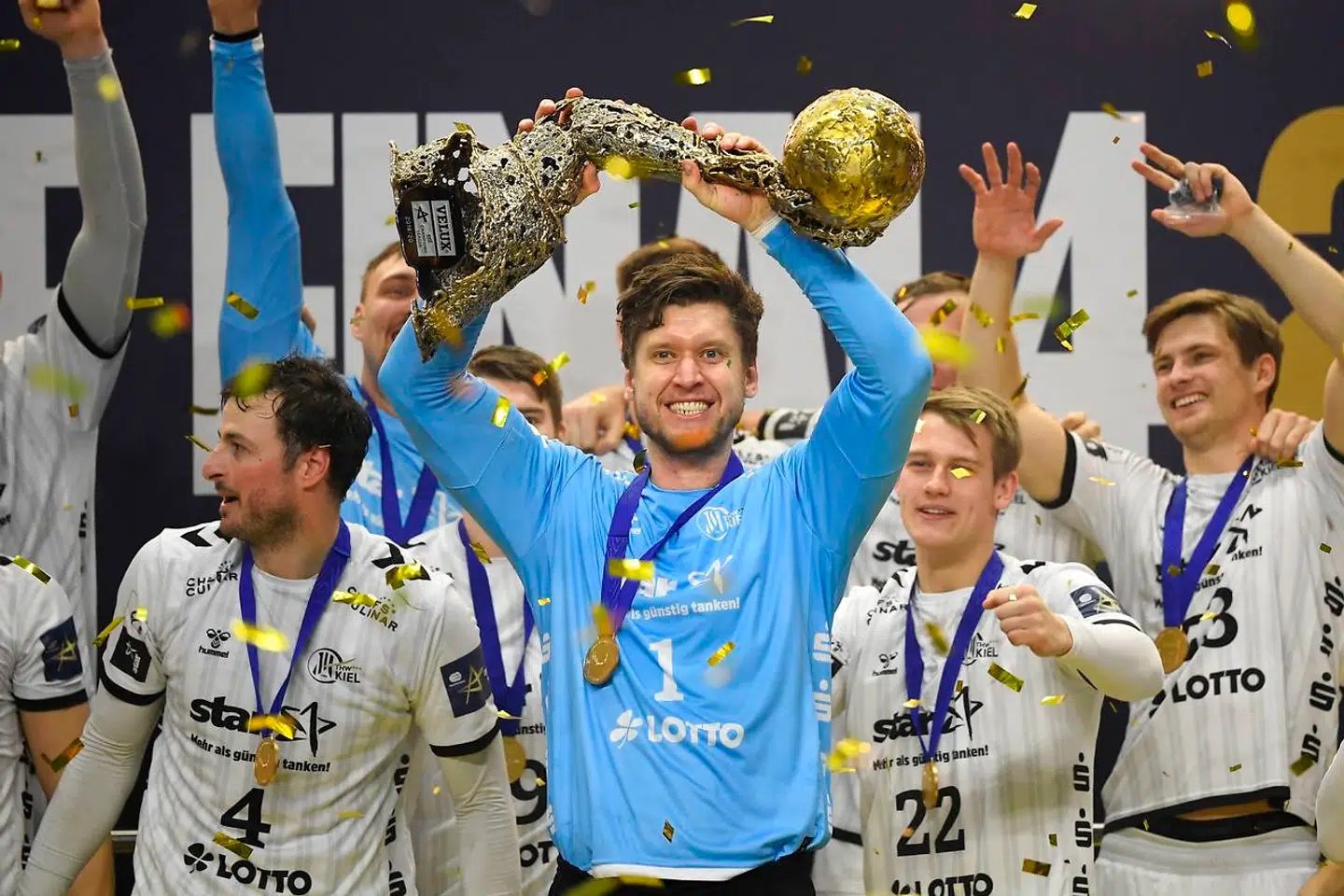 Sådan så det ud, da Niklas Landin og THW Kiel – kort før VM-forberedelserne begyndte – vandt Champions League-trofæet.