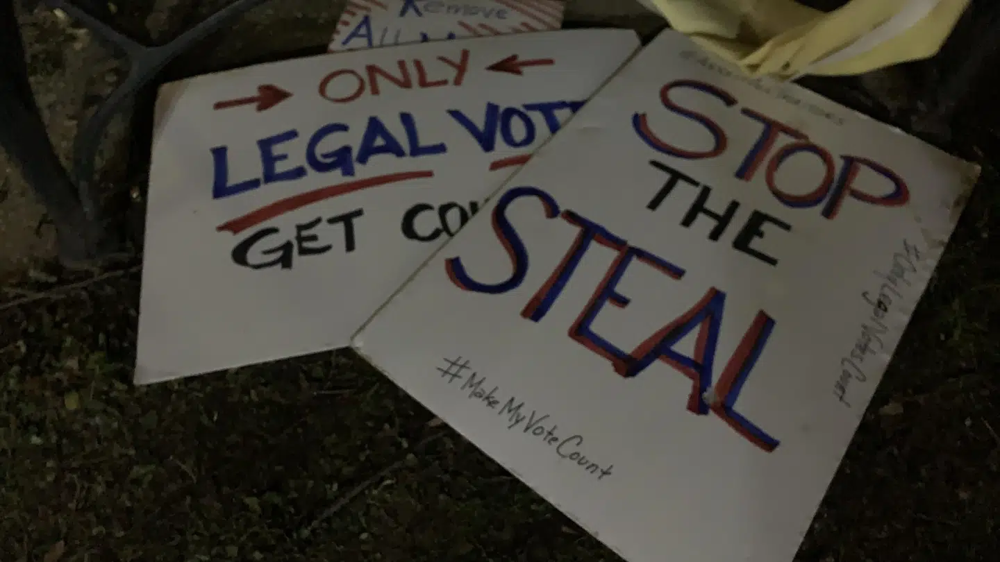 'Stop the steal'-skilt i Washington D.C.