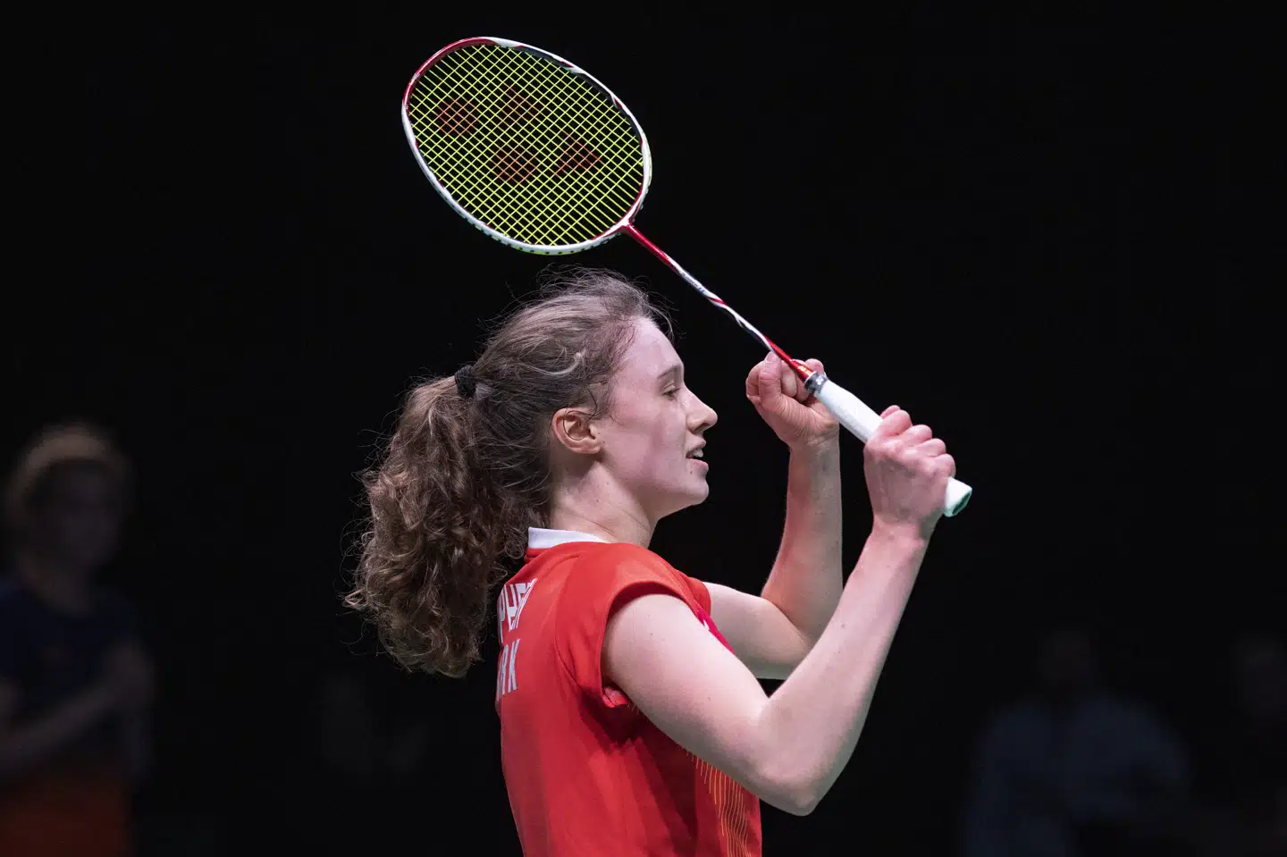 Line Christophersen er regerende dansk mester i damesingle efter sin finalesejr over Julie Dawall Jakobsen sidste år. Bo Amstrup/Ritzau Scanpix