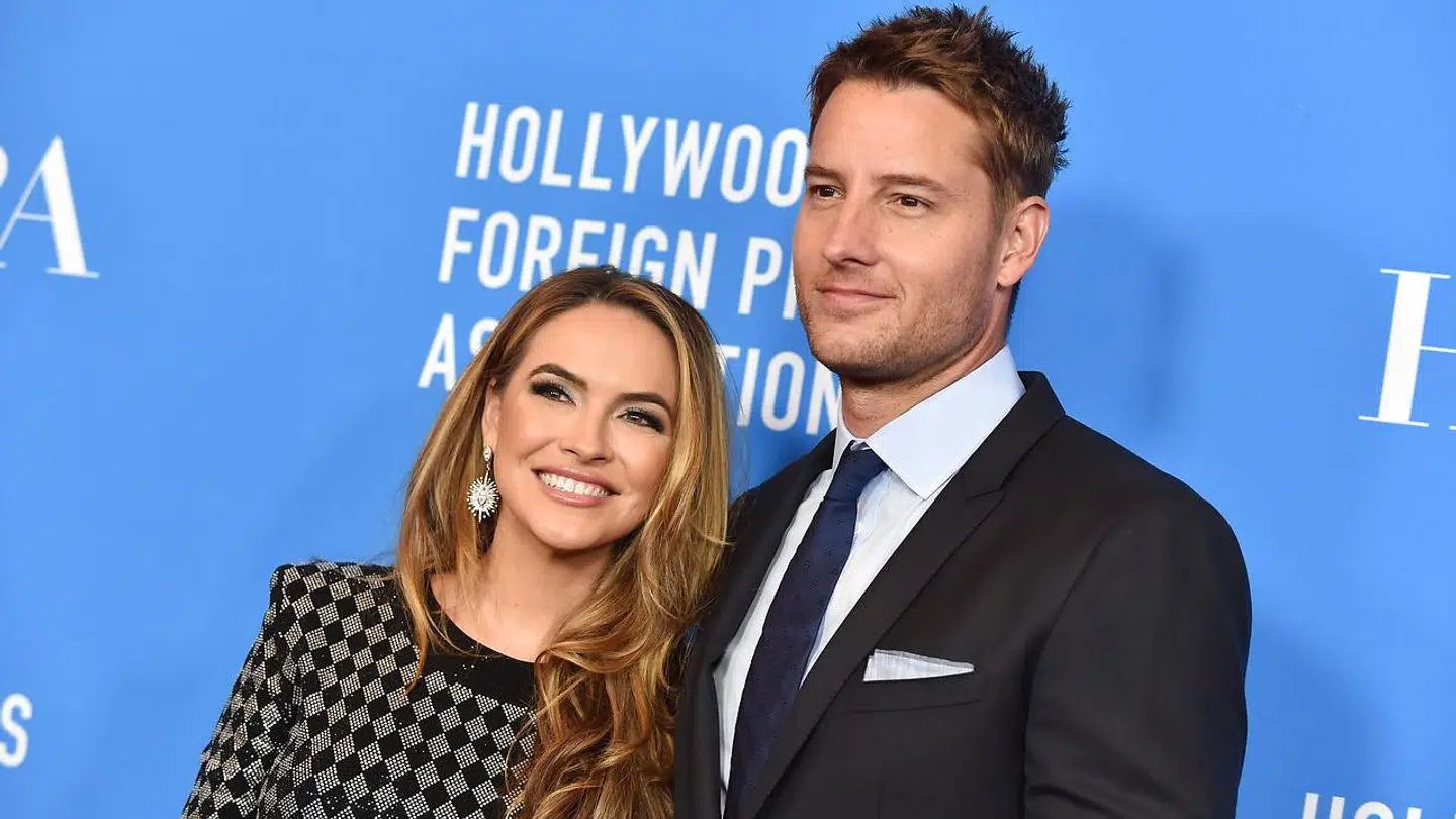 Justin Hartley, som her ses med ekskonen Chrishell Stause, bekræfter nyt forhold.