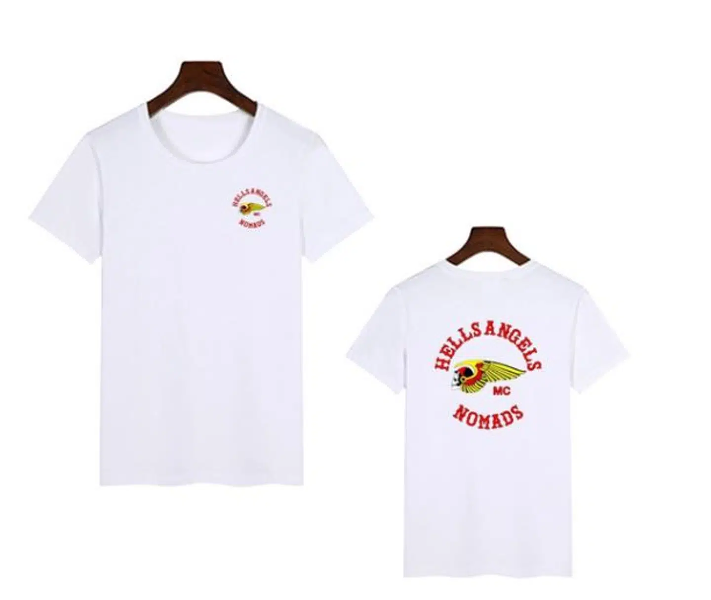 Trøjer med Hells Angels-logo kan man også finde på den kinesiske hjemmeside.