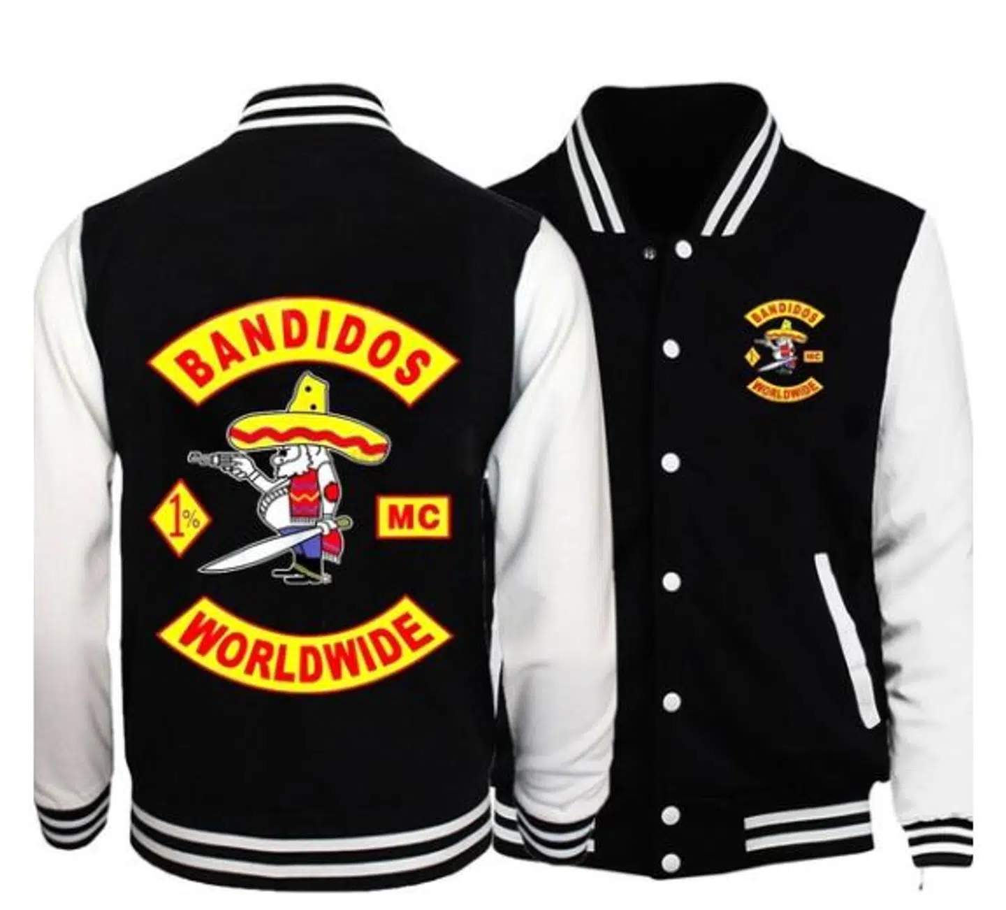 Også jakker med påtrykt rygmærke kan man erhverve sig for 245 kroner. Rockernes rygmærker er ikke noget, man normalt køber sig til. Det er noget, man gør sig fortjent til.