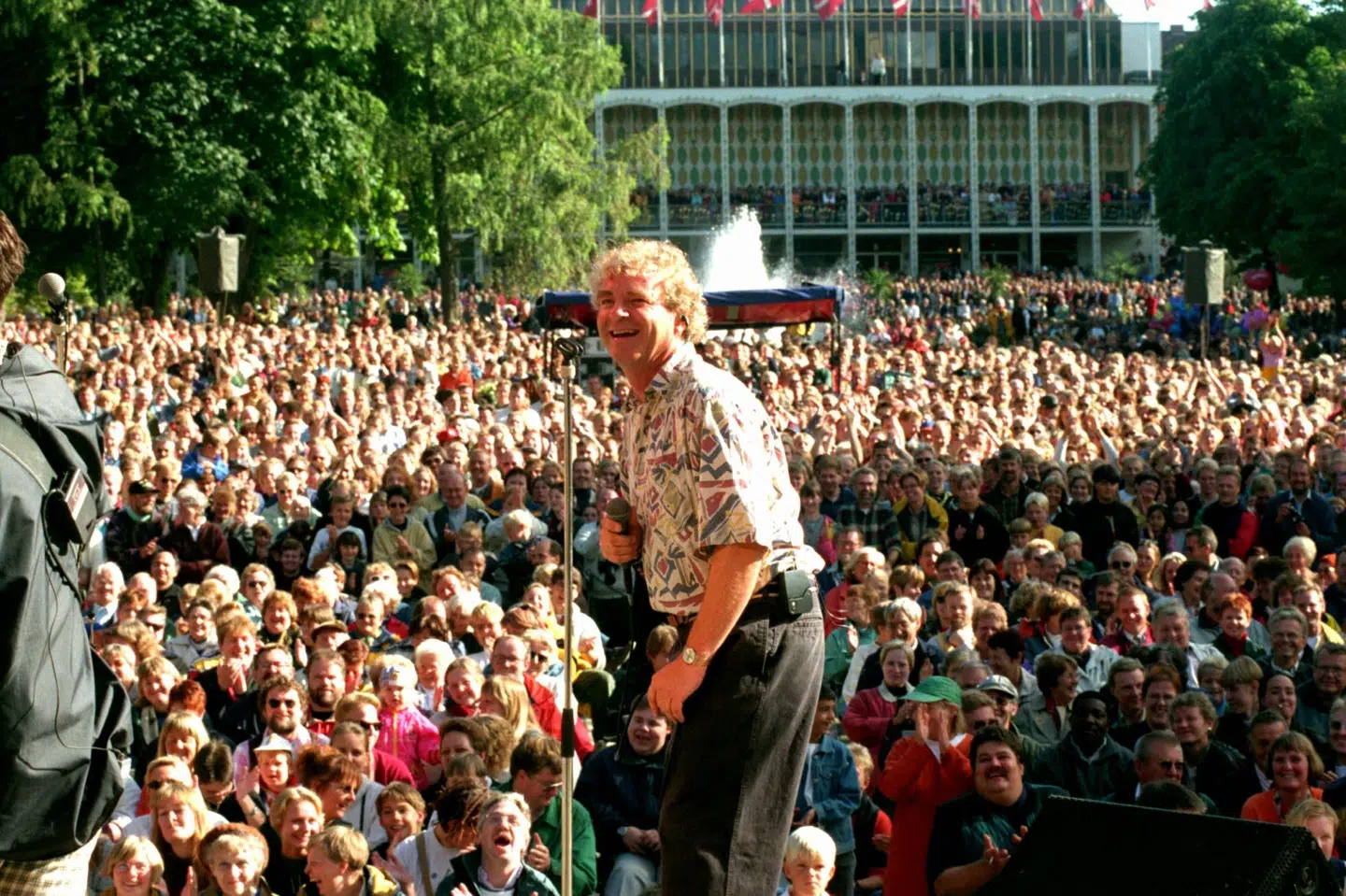 Michael Bundesen var den energigiske frontperson i hitbandet Shu-Bi-Dua, frem til at han i 2011 blev ramt af en blodprop, der gjorde ham lam i venstre side. (Arkivfoto) Mikal Schlosser/Ritzau Scanpix