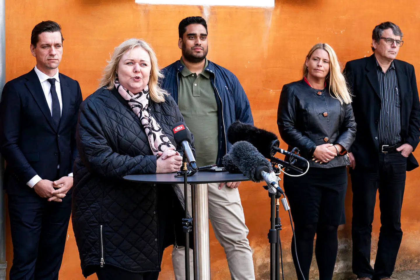 Mette Hjermind Dencker præsenterer en ny grøn boligaftale sammen med andre partier i Transport- og Boligministeriet 19. maj 2020. »Christiansborg er ekstremt smittefarlig,« siger hun. (Foto: Niels Christian Vilmann/Ritzau Scanpix)