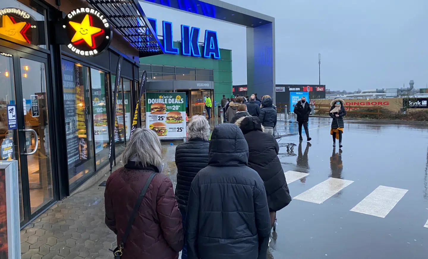 Kø ved Bilka i Sønderborg.