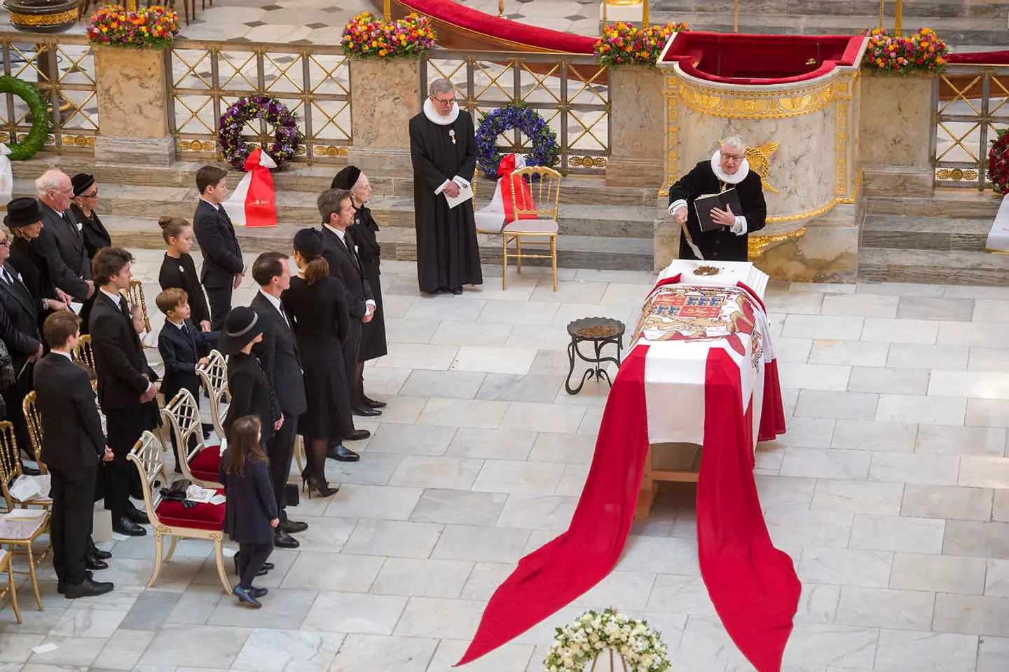 Prins Henrik blev bisat fra Christiansborg Slotskirke 20. februar 2018.