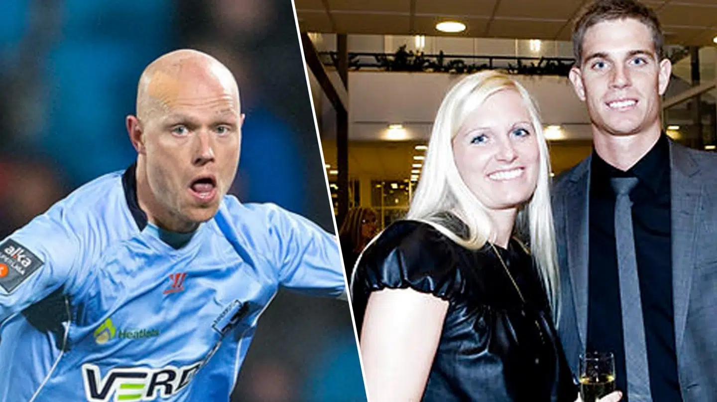 Christian Keller (tv.) er i dag gift med Jonas Borrings tidligere kone.