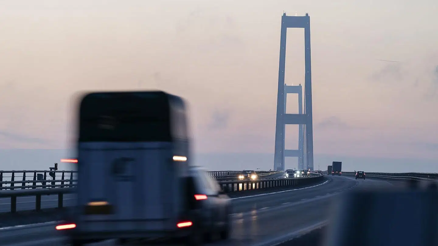 Storebælt ved Korsør, lørdag den 19. december 2020.