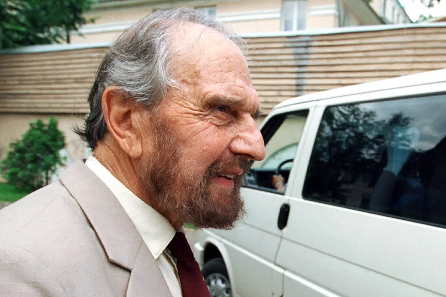 Foto fra juni 2001 af den tidligere britisk-sovjetisk dobbeltagent George Blake, som døde lørdag, 98 år. Blake var en berømt muldvarp i den britiske efterretningstjeneste, som spionerede til fordel for det sovjetiske KGB i 1950'erne. Yury Martyanov/Ritzau Scanpix