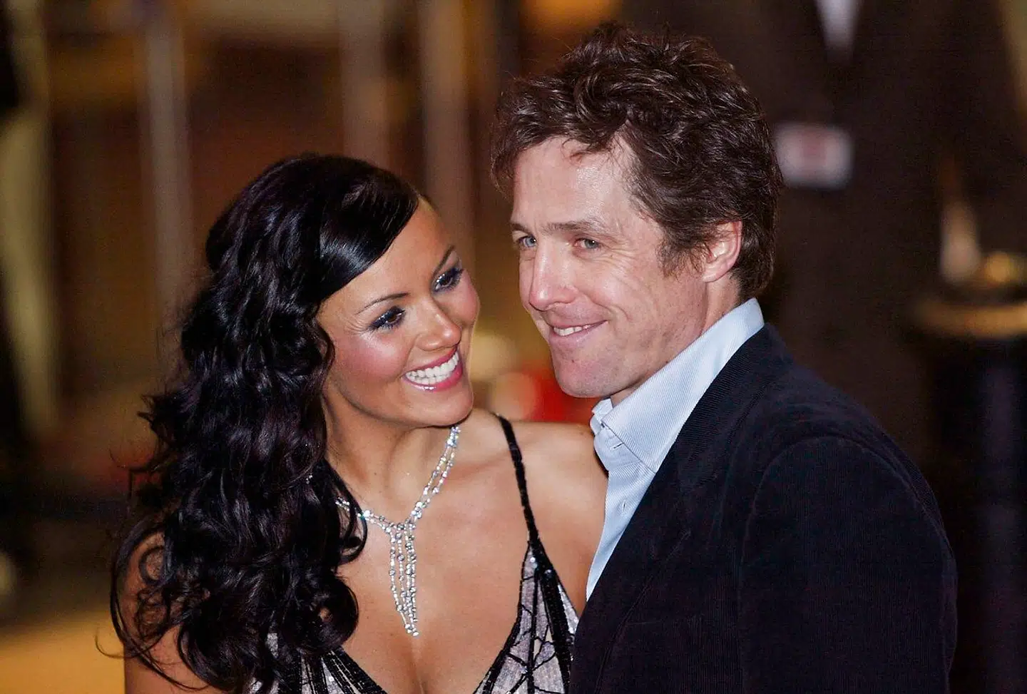 Hugh Grant og Martine McCutcheon ved premieren på 'Love Actually'.