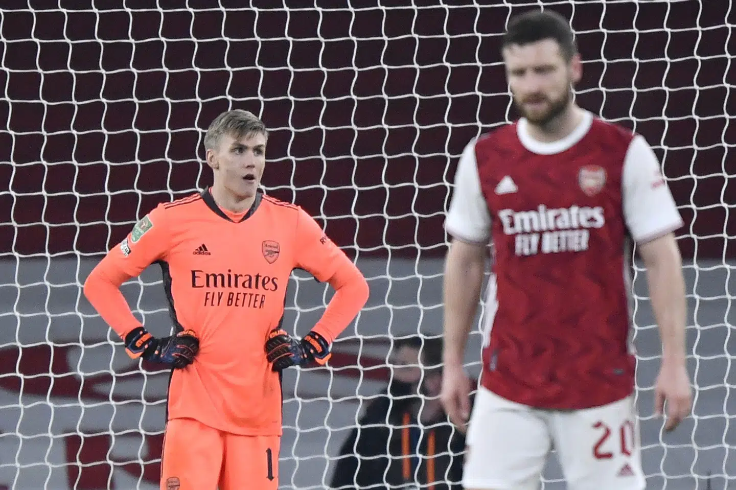 Rúnar Alex Rúnarsson blev endnu en i rækken af Arsenal-spillere i uheldigt fokus, da den engelske traditionsklub tirsdag tabte endnu en gang. Toby Melville/Reuters