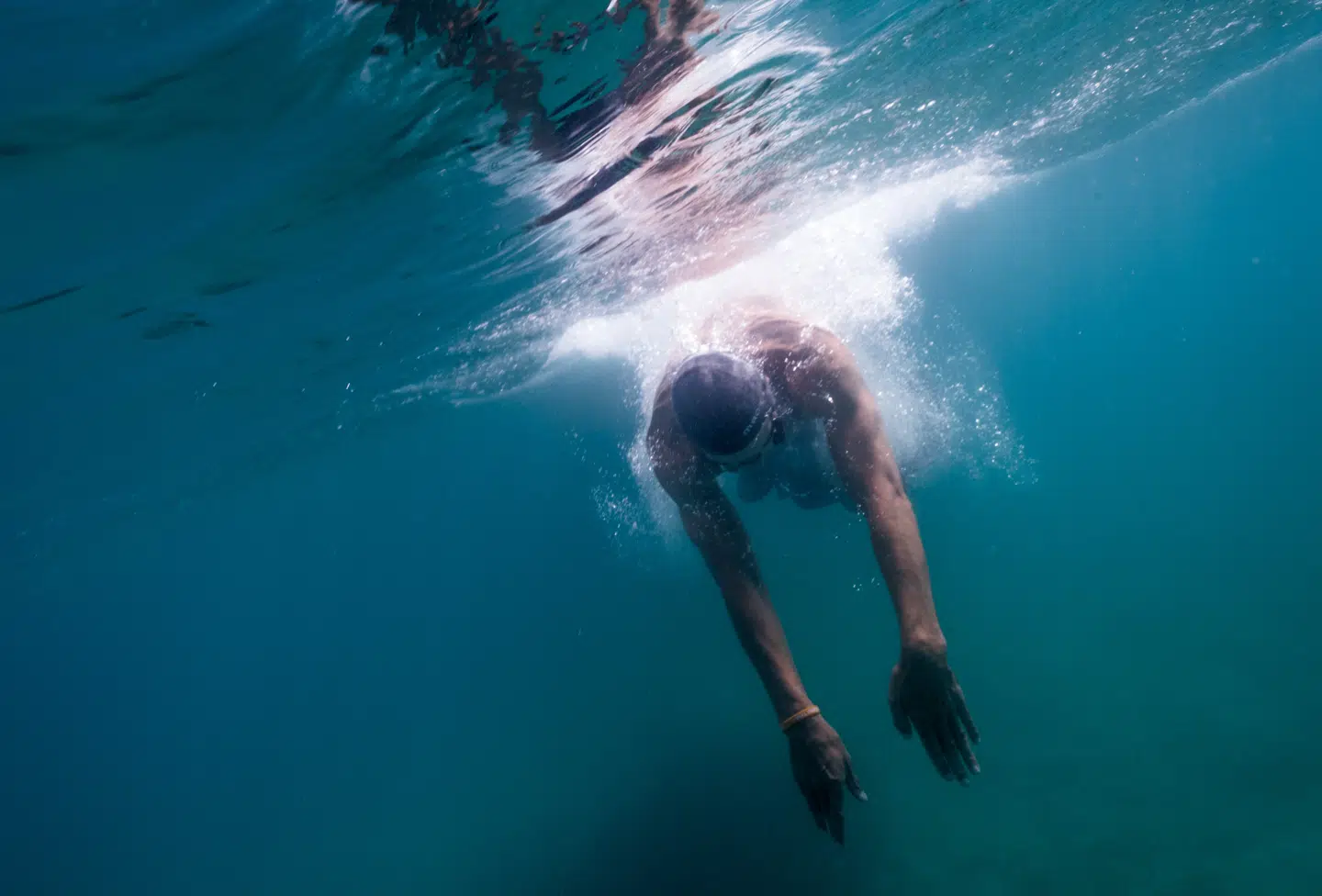 Første dyk. 202.0 meter ud for Mexicos kyst. Privatfoto.