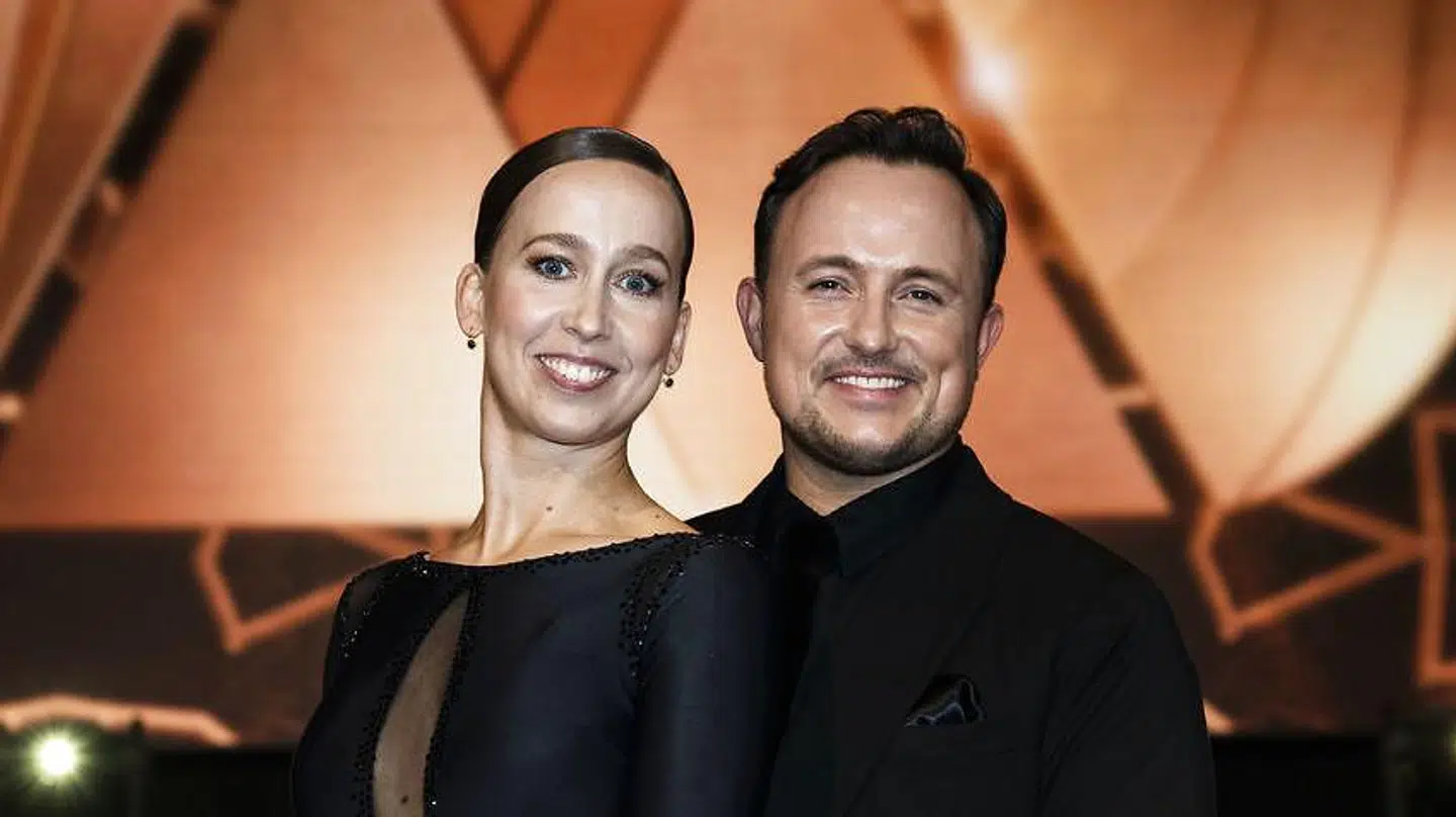 Merete Mærkedahl og Thomas Evers Poulsen. Finalen i Vild Med Dans i København lørdag den 19. december 2020. Programmet bliver sendt på TV2, hvor kendte par dyster mod hinanden. Finalen er program 12 i showets sæson nummer 17. **POOL via Ritzau Scanpix: Anvendelser faktureres ikke** (Foto: Martin Sylvest/Ritzau Scanpix/pool)