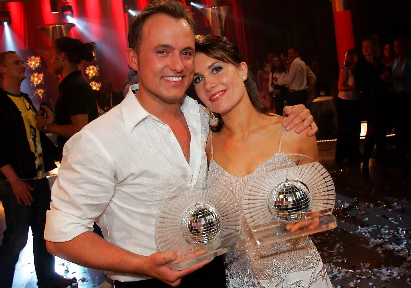 Vinderparret fra TV 2's underholdningsprogram 'Vild med dans', Thomas Evers Poulsen og Mia Lyhne.