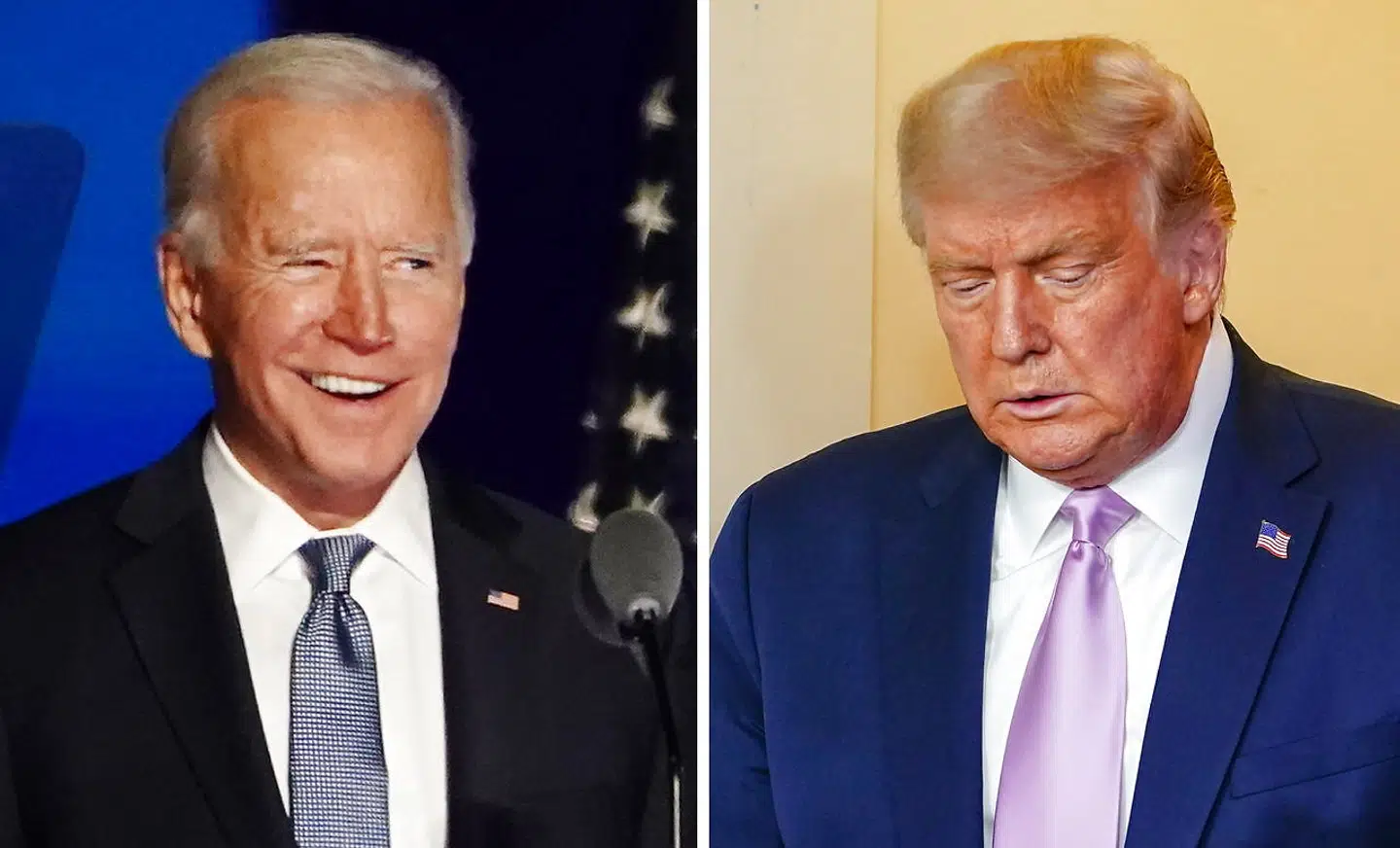 Joe Biden vandt og Donald trump tabte.