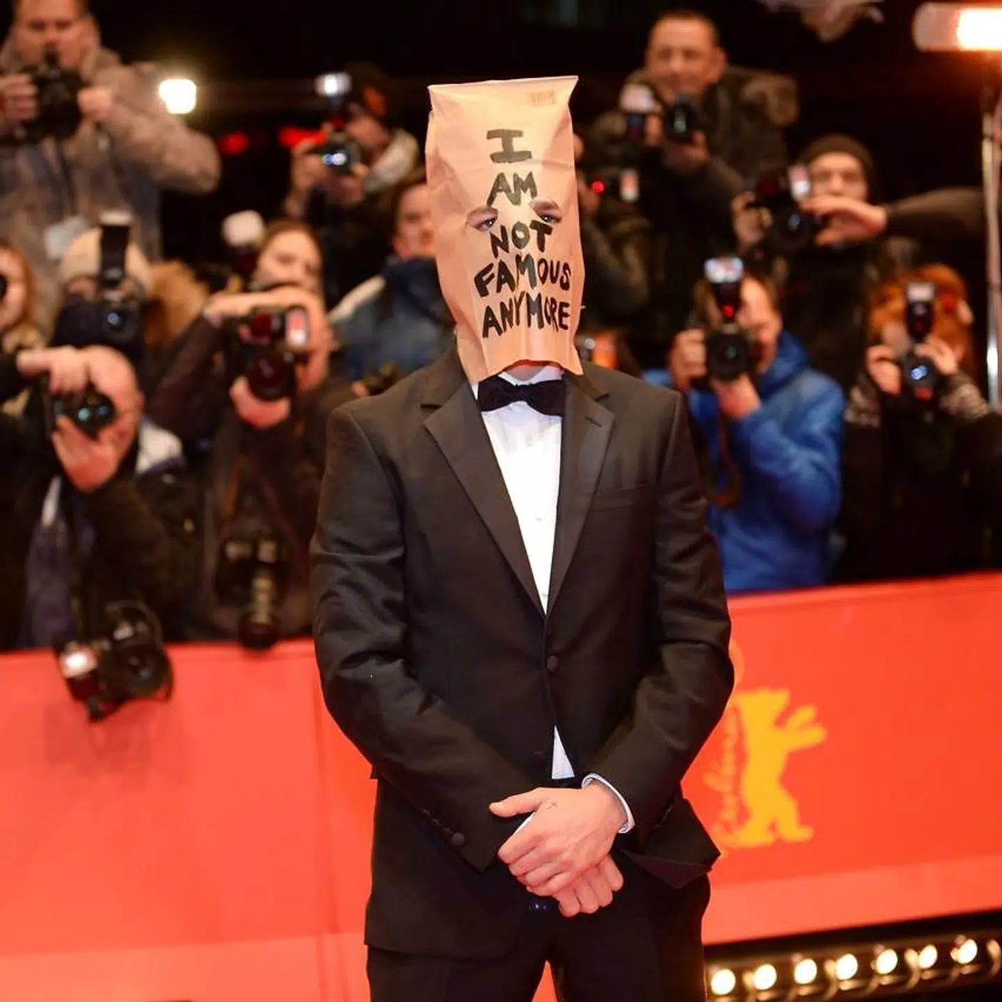 Shia LaBeouf her på den røde løber til visningen af 'Nymphomaniac' på Berlinale Film Festival i 2014.