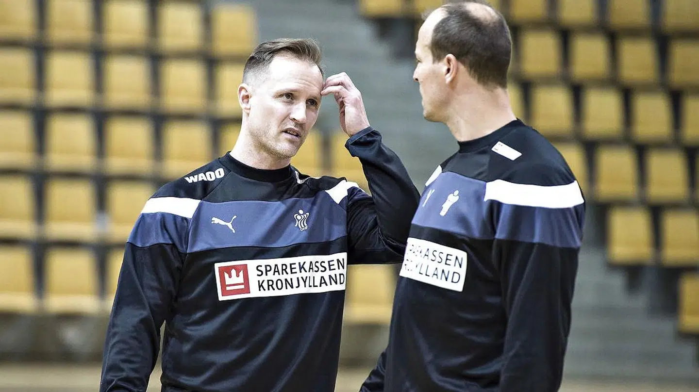 Klavs Bruun Jørgensen (tv.) var den første, Lars Jørgensen var assistenttræner for.