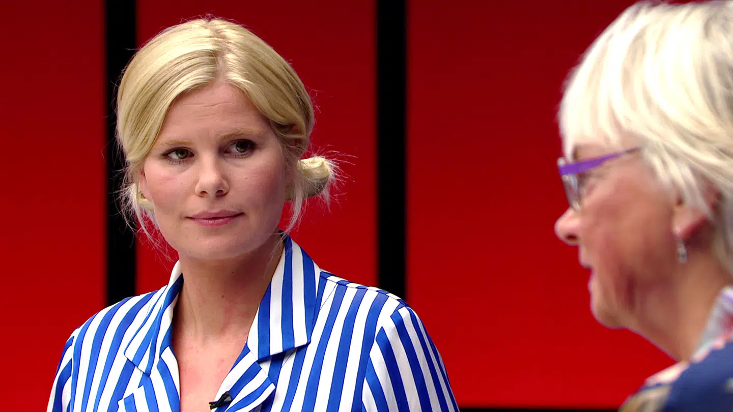 Sofie Linde og Pia Kjærsgaard i 'Debatten'