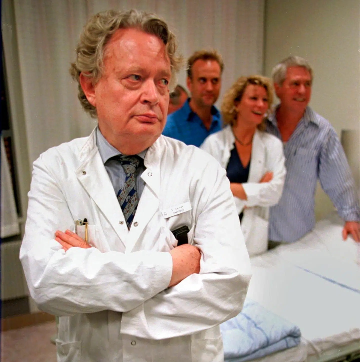 I 1997 var 'Riget 2' klar. Her med svenske Ernst-Hugo Järegård i forgrunden og Søren Pilmark, Birgitte Råberg og Holger Juul Hansen i baggrunden. NORDFOTO.