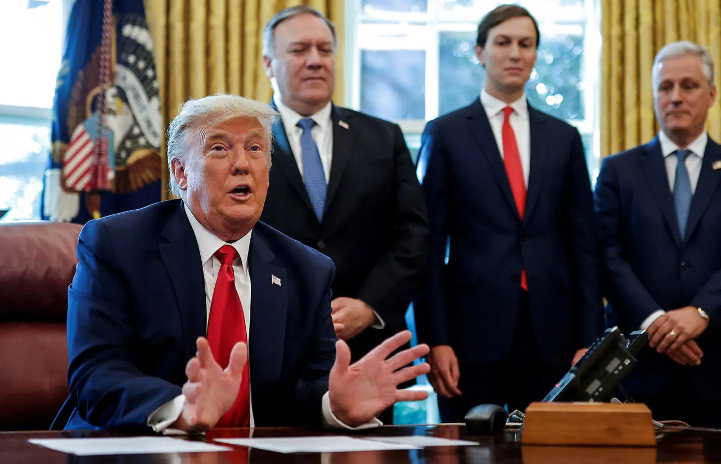 Indtil januar sidder Donald Trump stadig i sikkerhed i Det Hvide Hus. Foto REUTERS/Carlos Barria.