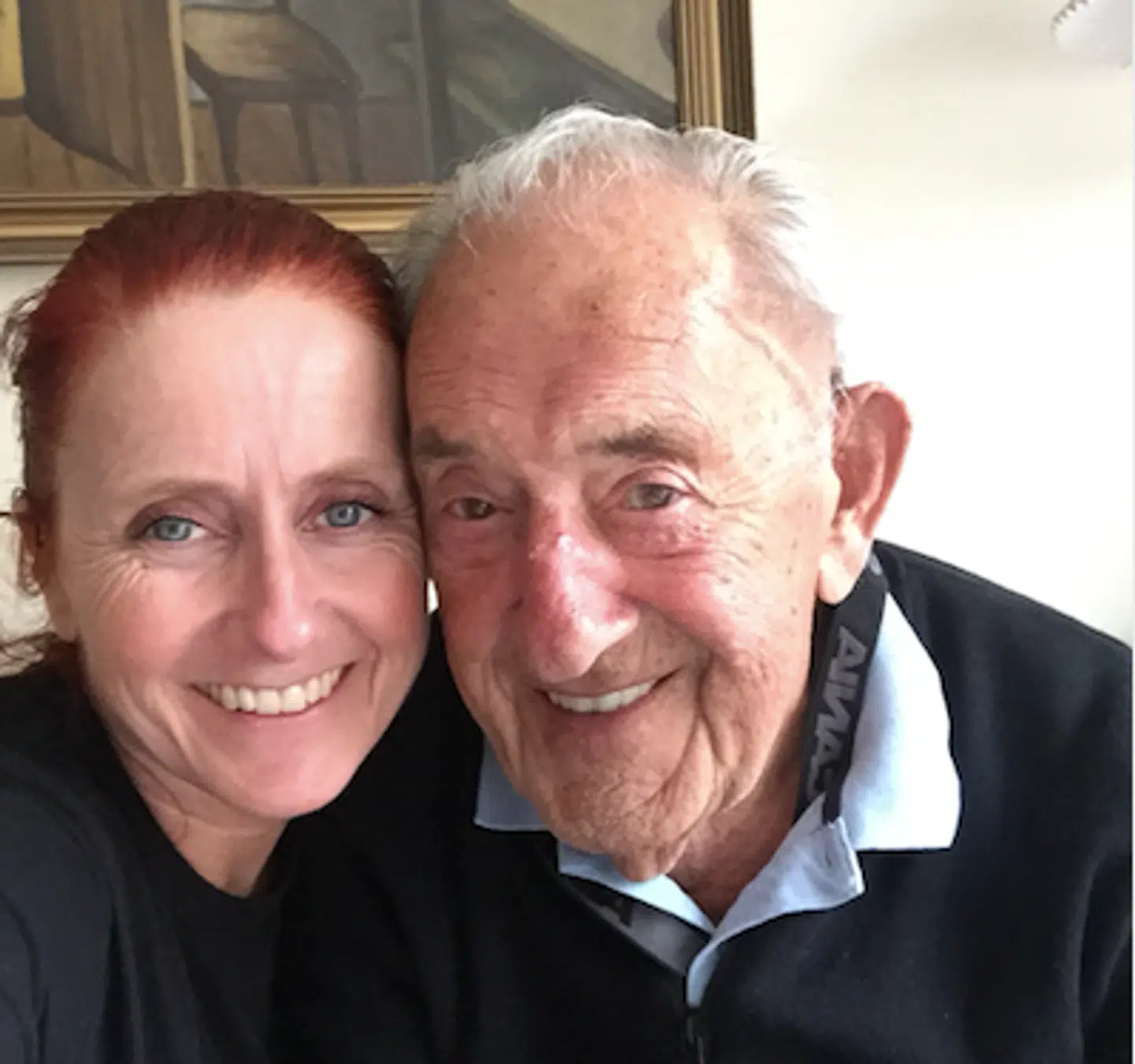 Denise og morfar Mogens.