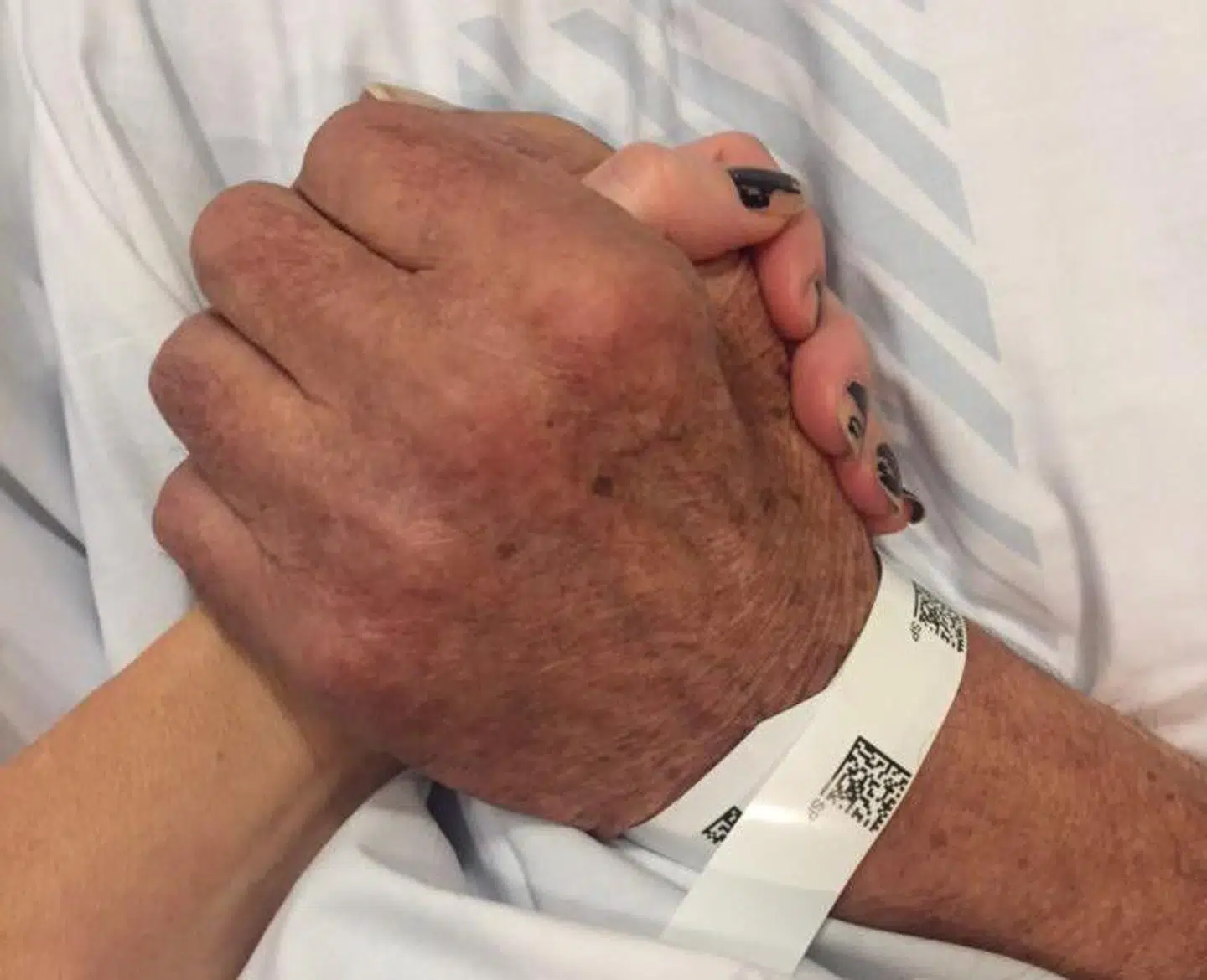 Denise og hendes morfar, kort før han døde.