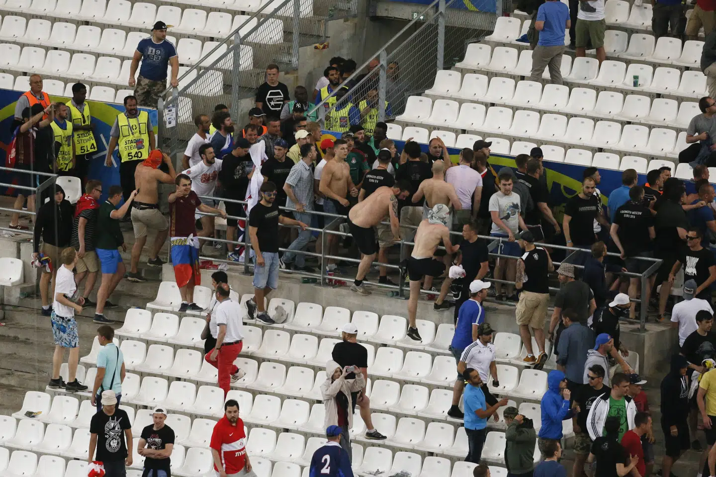 Der var uroligheder før, under og efter kampen, da England i 2016 mødte Rusland ved EM i 2016. (arkivfoto) Robert Pratta/Reuters