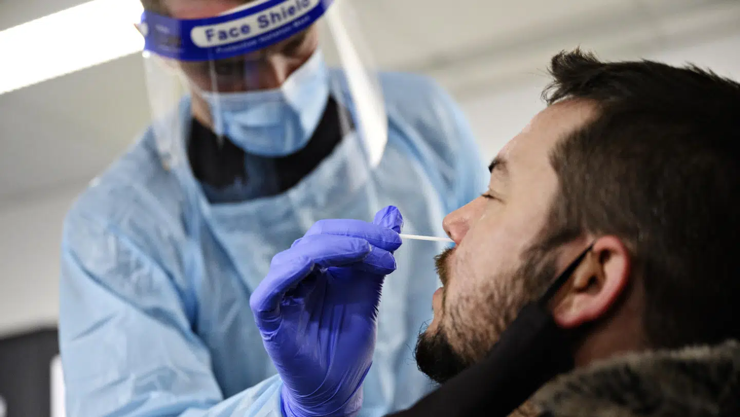 Falcks mobile testcenter. Svaret på testen foreligger efter ca. 15 minutter.