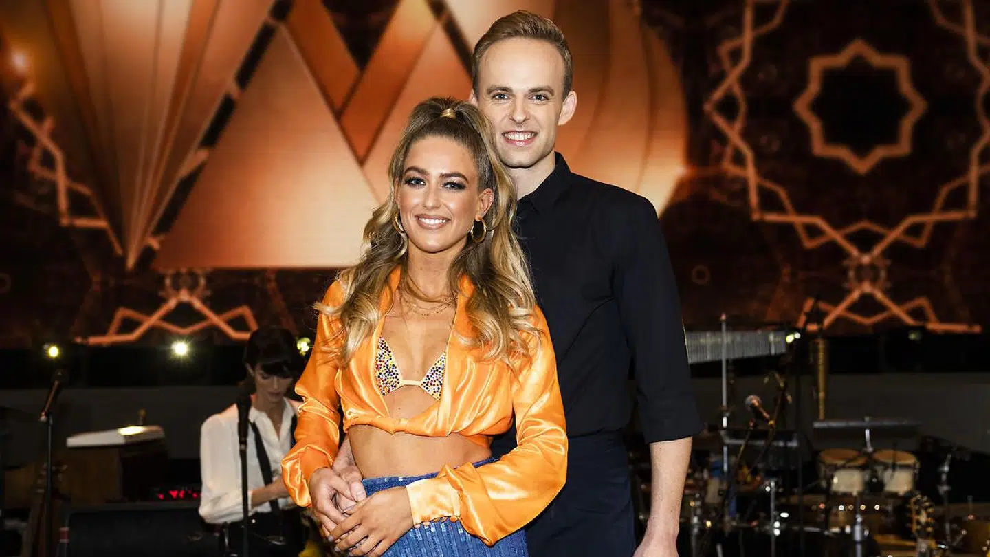 Influencer Emili Sindlev og Mads Vad. Vild med dans semifinale, program 11 på TV2. Kendte dyster om at blive årets bedste dansere i Vild Med Dans sæson 17 i København, lørdag den 12. december 2020. **POOL via Ritzau Scanpix: Anvendelser faktureres ikke** (Foto: Martin Sylvest/Ritzau Scanpix/pool)